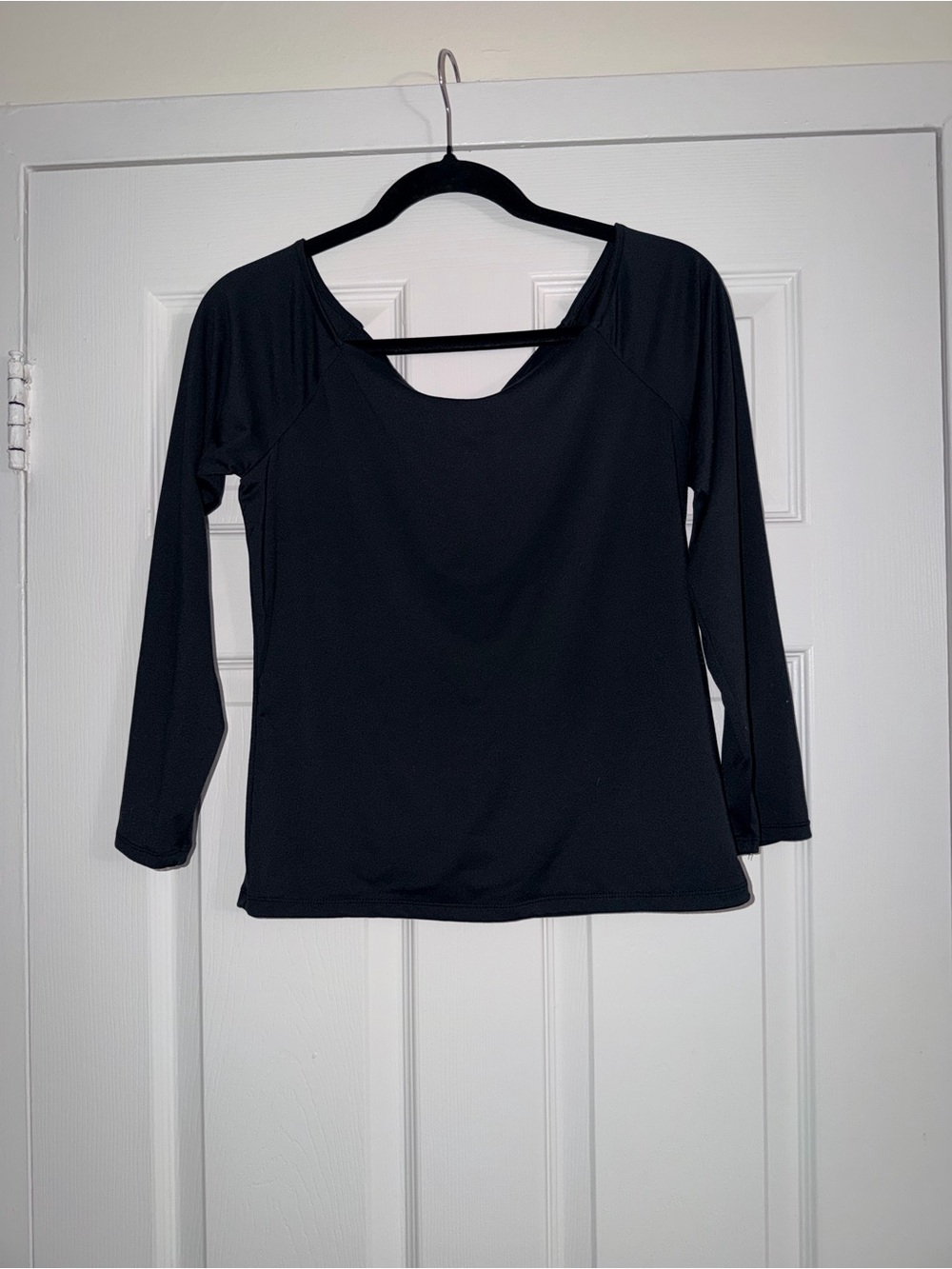 Old Navy Black Long Sleeve off the shoulder Scoop Neck Top